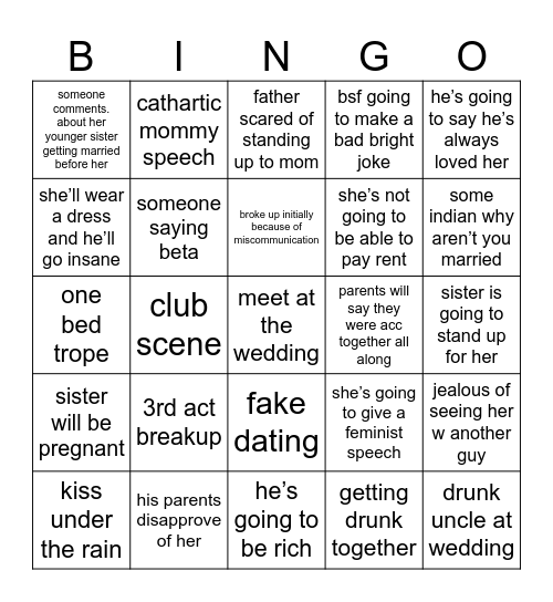 picture this Bingo Card
