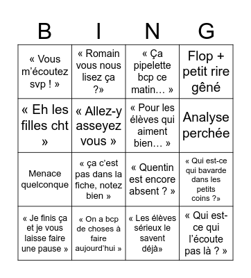 Mme Alabardi Bingo Card