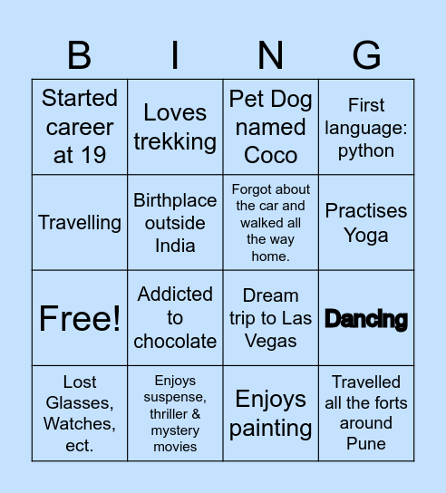 Monthly Celebrations! Bingo Card
