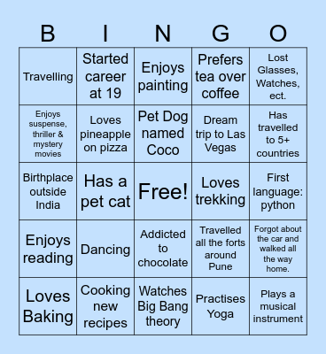 Monthly Celebrations! Bingo Card