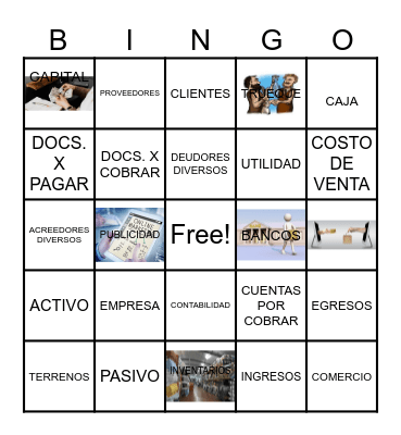 BINGO CONTABLE Bingo Card