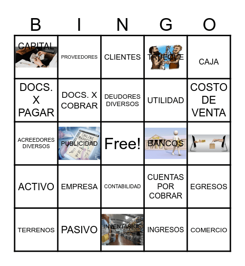 BINGO CONTABLE Bingo Card