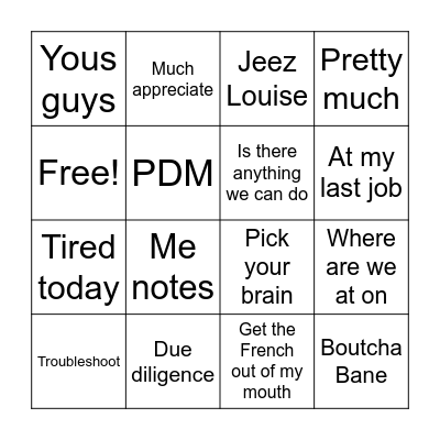 BingO-livier Bingo Card