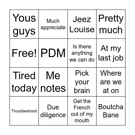 BingO-livier Bingo Card