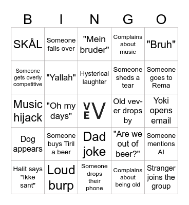 Summer party bingo Card