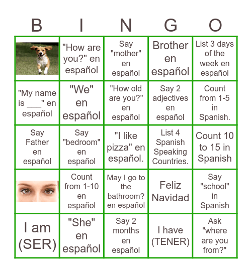 Sobre Mi Bingo Card