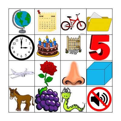 Magic e Words Bingo Card