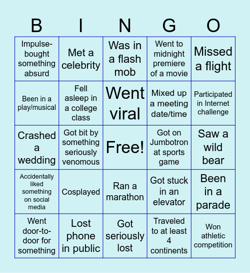 Fellows Last Meeting Bingo Card