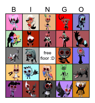 Dandy's World Bingo Card