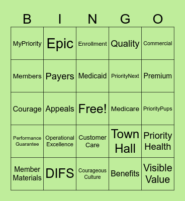 EEC PH Bingo Card