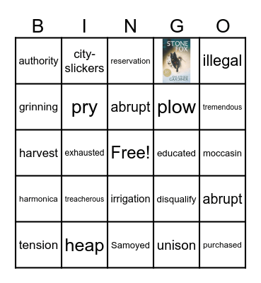 STONE FOX BINGO Card