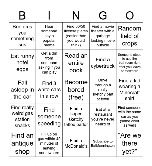 Thrillerphiller Oklahoma Bingo Card