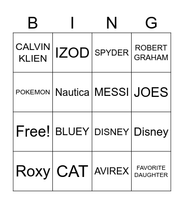 BRAND BINGO Card