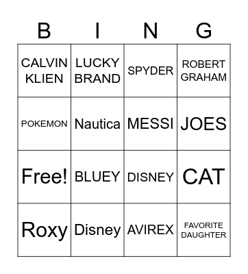 BRAND BINGO Card