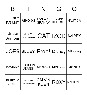 CENTRIC BRANDS Bingo Card