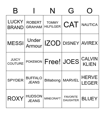 CENTRIC BRANDS Bingo Card