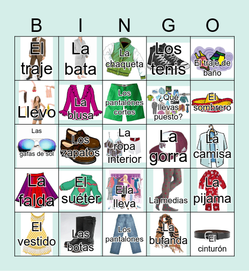 LA ROPA Bingo Card