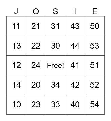 Birthday Bingo! Bingo Card