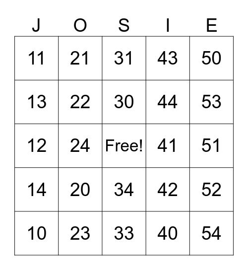 Birthday Bingo! Bingo Card