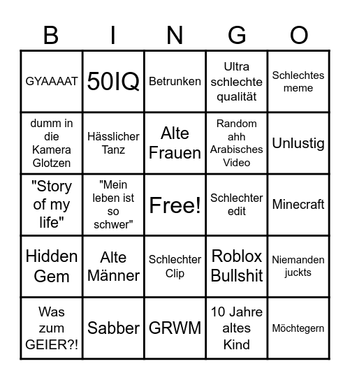 0 view TikTok Bingo Card