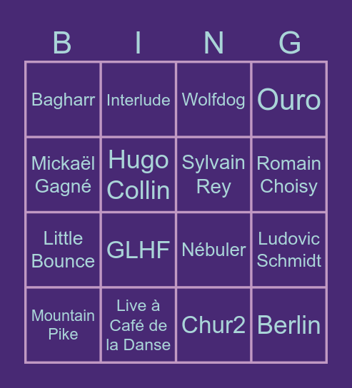 BØL Bingo Card