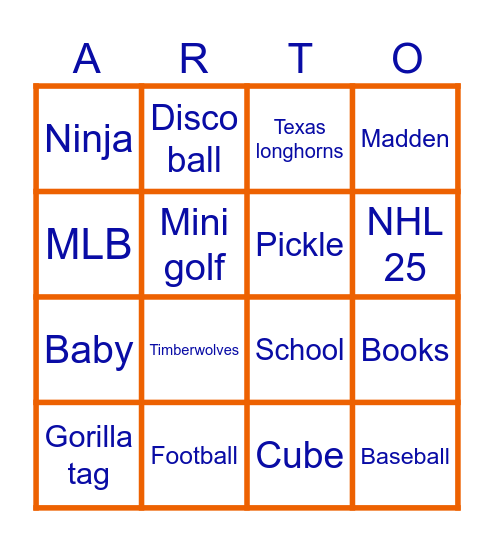 YOUNG SPRING 2025 Bingo Card