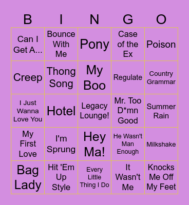 Millennium Years Bingo Card