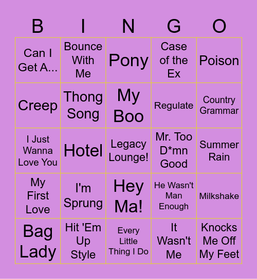 Millennium Years Bingo Card