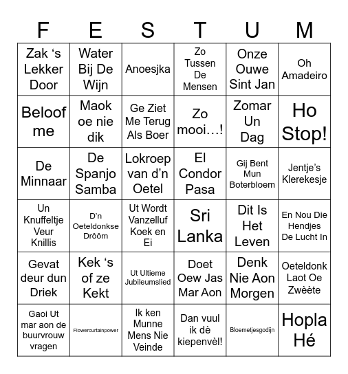 Festum Oetel Bingo Card