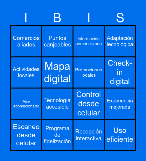 Bingo Ibis Budget Itagui Bingo Card