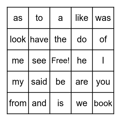 ♡ Heart Word Bingo ♡ Bingo Card
