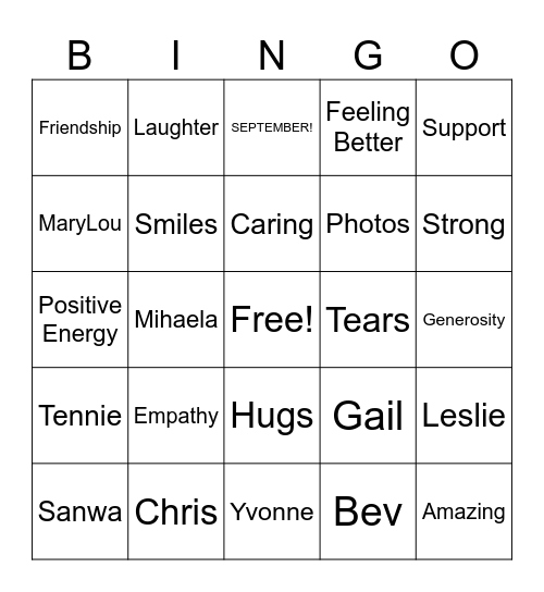 TC SPIRIT BINGO Card