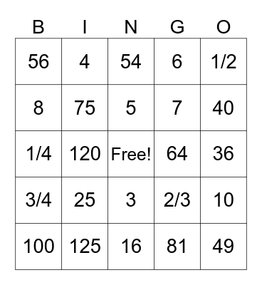 End of Year BINGO Card