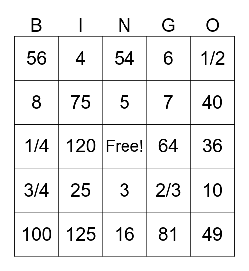 End of Year BINGO Card