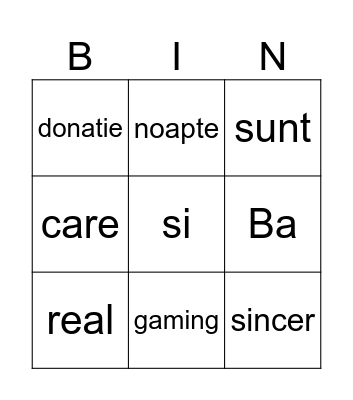 Bingo Fafa live Bingo Card