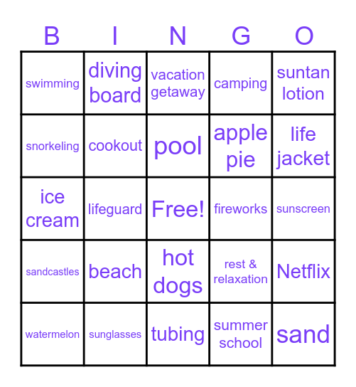PBIS EOY Bingo Card