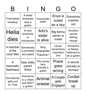 Psmp Summer Bingo Card