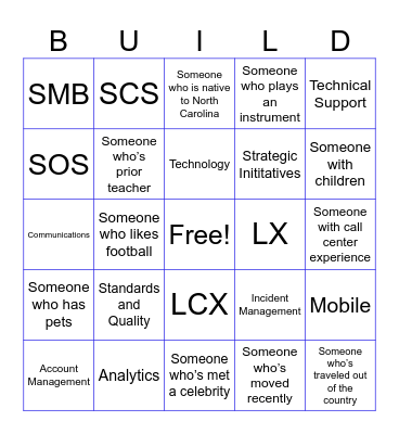 Build Your Network Bingo Card