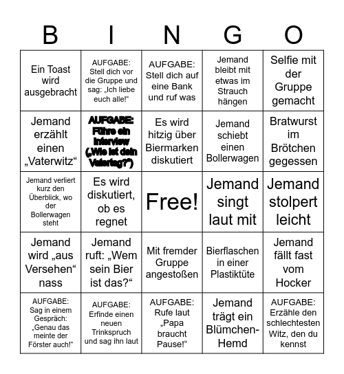 Vatertag Ahoch3 Bingo Card