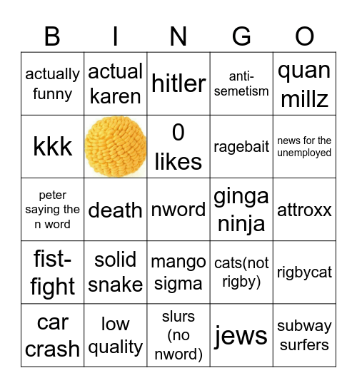 instagram reels bingo Card