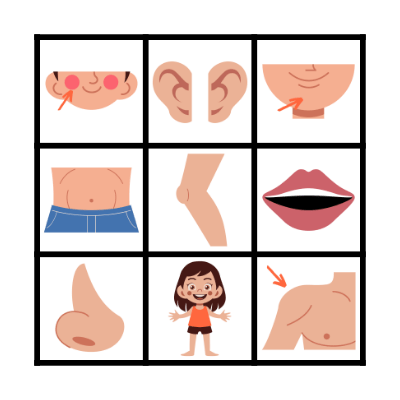 BODY PARTS Bingo Card