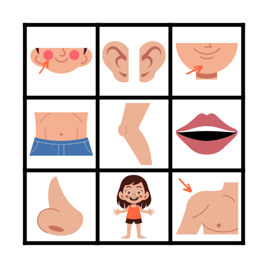 BODY PARTS Bingo Card
