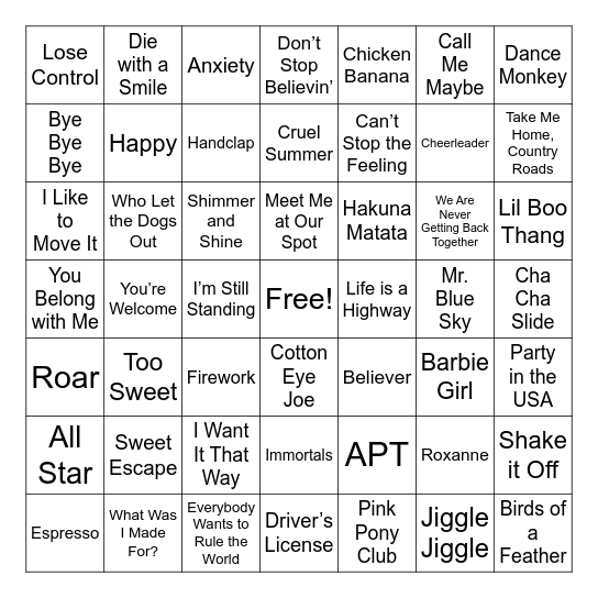 Fourth Grade Singo! Bingo Card