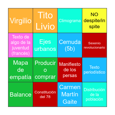 #pau25 Bingo Card