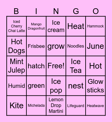 UT RCM Fun in the Sun Game Two Bingo Card