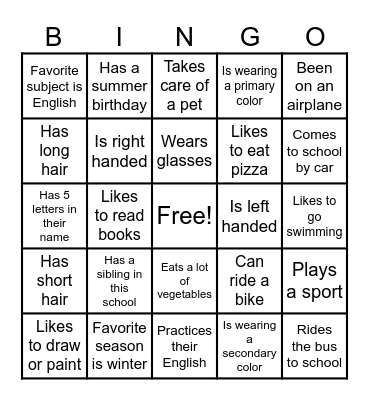 BINGO Card