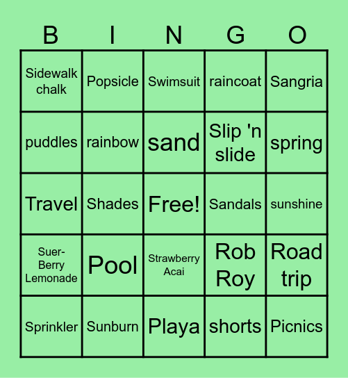 UT RCM Fun in the Sun Game Three Bingo Card