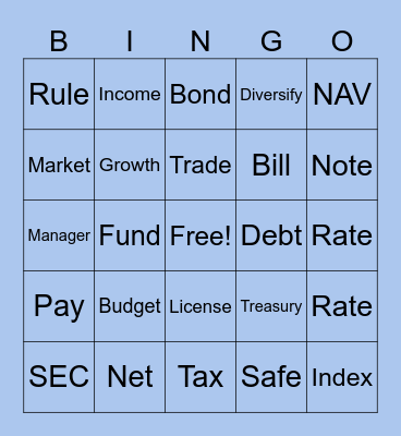 Finance Basics Bingo! Bingo Card
