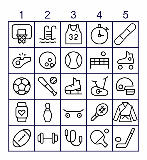 SPORTS Bingo Card