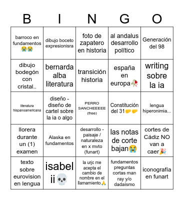 evau Bingo Card